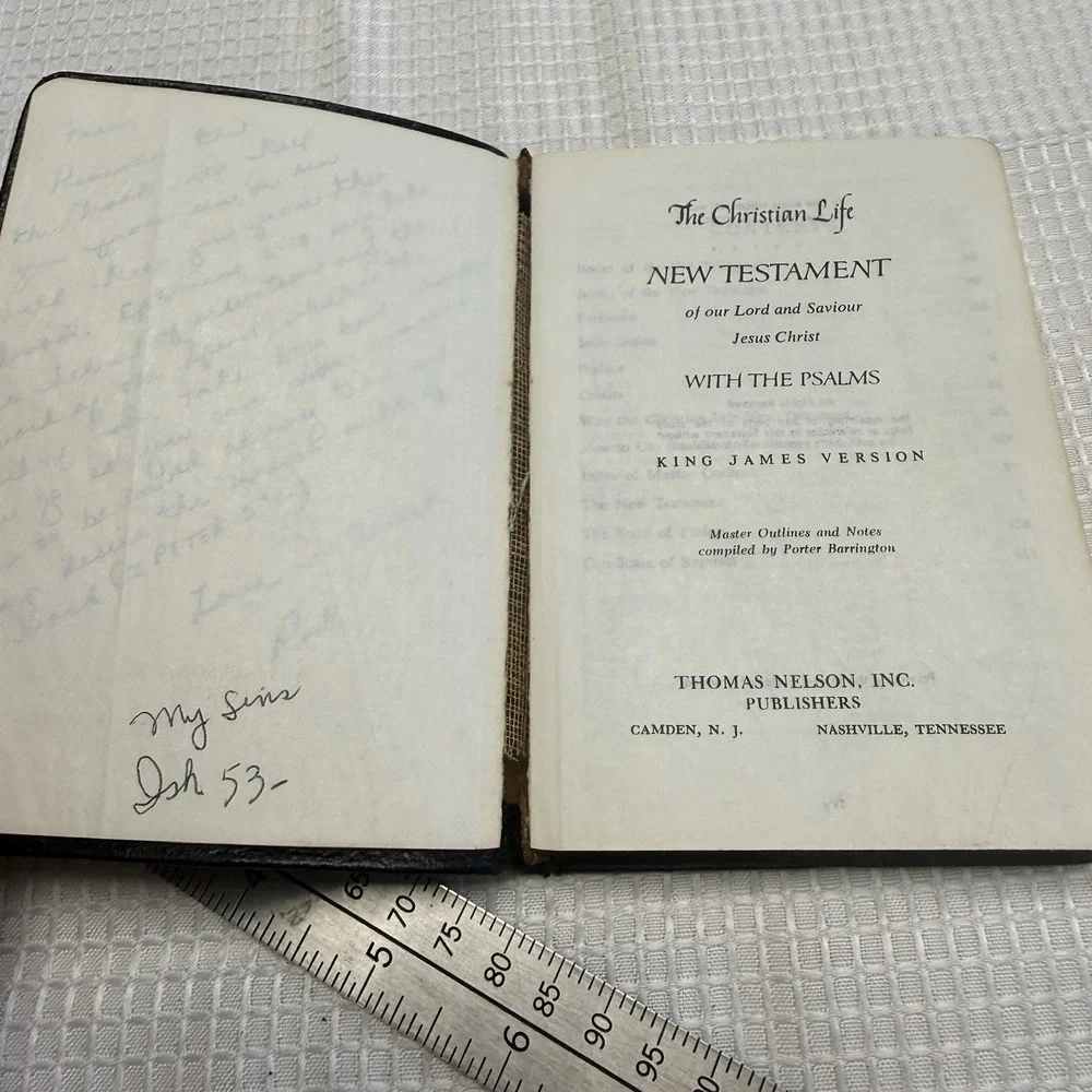 1969‎ Christian Life New Testament With Psalms KJV Thomas Nelson Pocket Bible